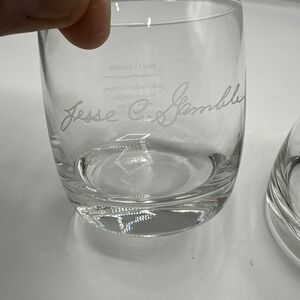 Jack Daniels Master Distiller Signature Glasses  Jesse‎ C Gamble Set Of Two (2)